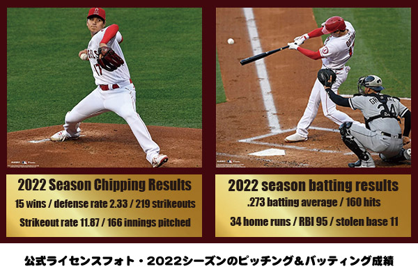 大谷翔平直筆サイン入り白ユニフォーム額＆公式ライセンスフォト