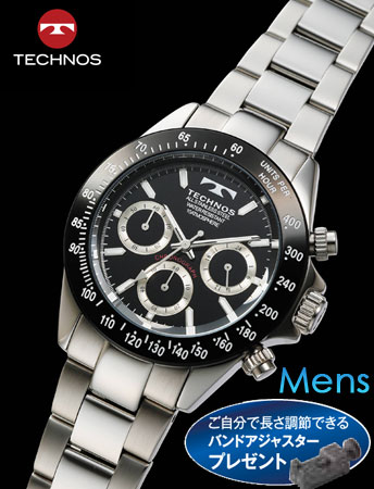 TECHNOS（テクノス）クロノグラフ クール・リミテッド（ブラック）(23-0551）[メンズ] e通販.com