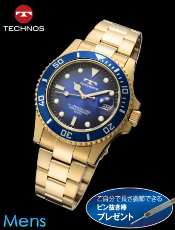 TECHNOS（テクノス）グランドオーシャン　THE・GOLD（ゴールドｘネイビー）(23-0659）[メンズ] e通販.com