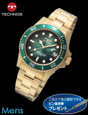 TECHNOS（テクノス）グランドオーシャン　THE・GOLD（ゴールドｘグリーン）(23-0660）[メンズ] e通販.com