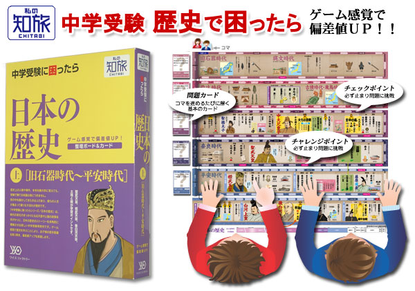 日本の歴史 整理ボード カード 上巻 旧石器時代 平安時代 通信販売