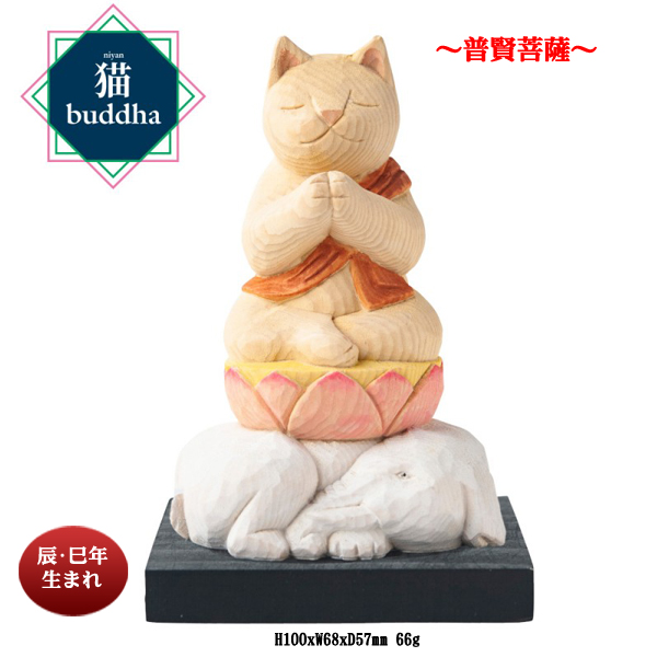 猫buddha(ニャンブッダ）干支守護本尊【普賢菩薩】(26-0628) e通販.com