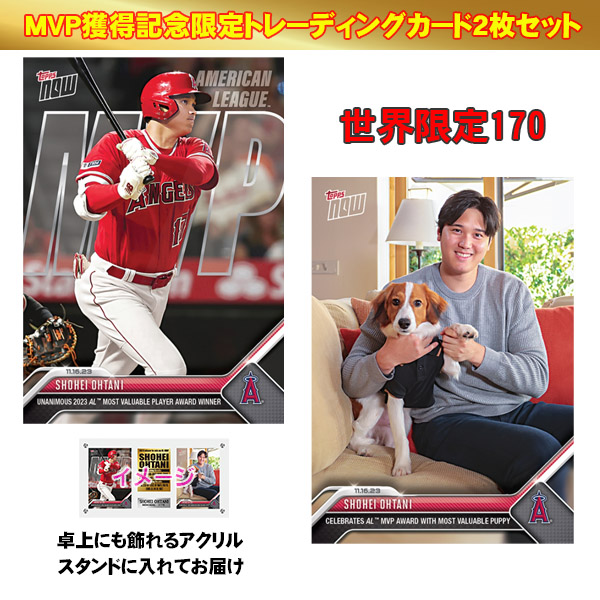 「大谷翔平」トレーディングカード 2023ア・リーグMVP獲得記念メモリアルコレクション（2枚セット）(26-0866） e通販.com